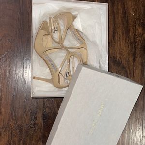 Brand new Jimmy Choo Ivette nude heel sandals